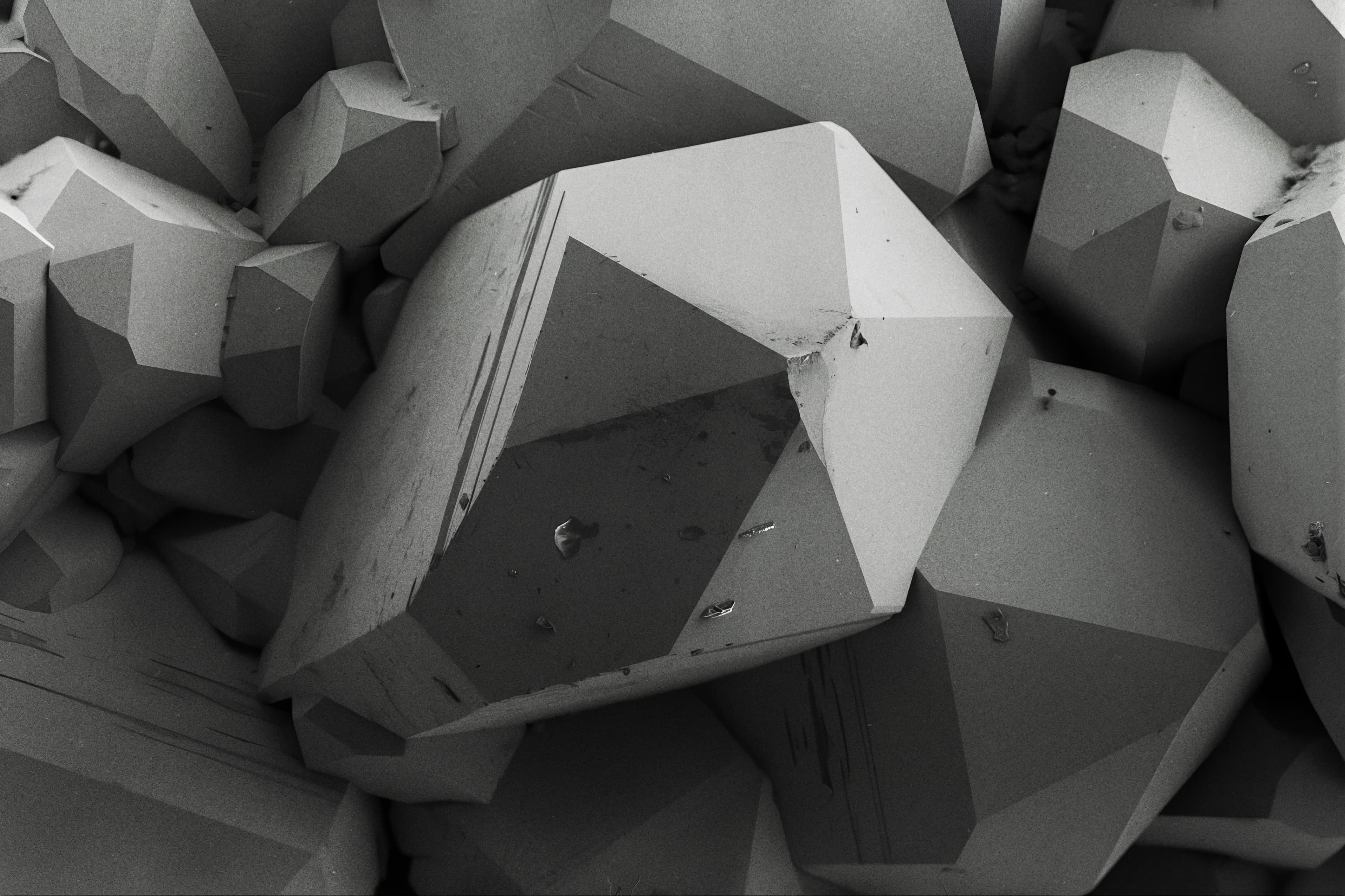 Electronic Microscope image of a Quartz Crystal